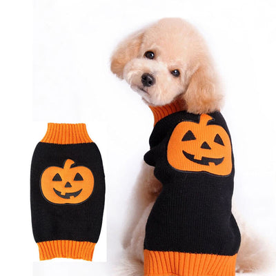 Suéter Tejido de Calabaza para Perros - Disfraz Halloween - Image 12