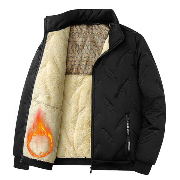 Chaqueta de Invierno para Hombre con Forro Polar Grueso y Diseño Moderno