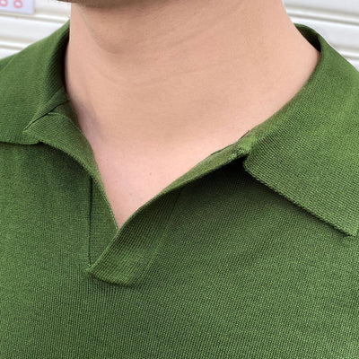 Polo Manga Corta Hombre Cuello Solapa Color Liso - Image 6