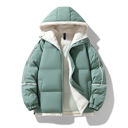 Abrigo Acolchado Holgado con Capucha - Algodón Casual para Hombre - Image 13