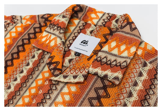 Camisa Suelta Cuba Collar Manga Corta para Hombre - Image 12