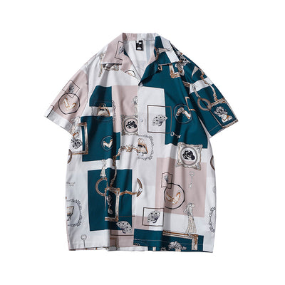 Camisa Hawaiana Floral Estampado Completo para Hombre - Manga Corta Playa - Image 11
