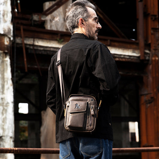 Bolso Bandolera de Cuero para Hombre - Estilo Ejecutivo