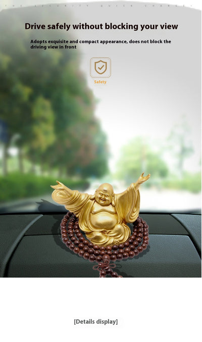 Decoración Buda Maitreya en Latón - Artesanía Exquisita para tu Auto - Image 6