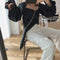 Blusa Blanca Cuello Cuadrado Estilo Coreano