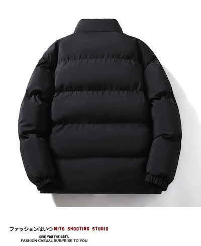 Abrigo Suelto Estilo Hong Kong Cuello Alzado Algodón Otoño Invierno - Image 14