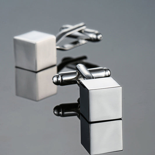 Gemelos Vintage con Patrón Esmaltado - Colección Cube Artesanal - Image 2
