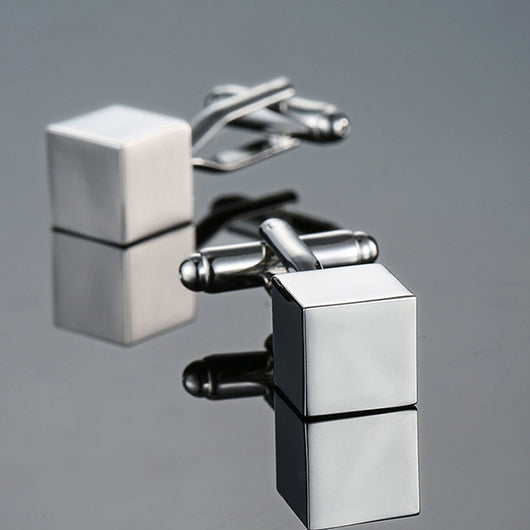Gemelos Vintage con Patrón Esmaltado - Colección Cube Artesanal - Image 2