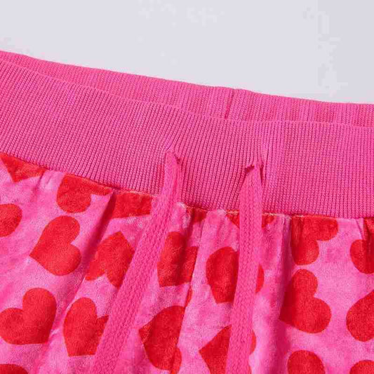 Vestido Terciopelo Rojo Estampado Love para Mujer - Image 2