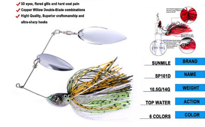 Señuelo Giratorio con Lentejuelas para Pesca de Bajo - Cebo de Superficie Premium - Image 12