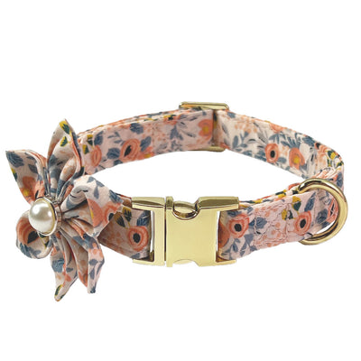 Collar Correa para Perro Mediano y Grande con Letras Personalizadas y Diseño Floral Metálico - Image 7