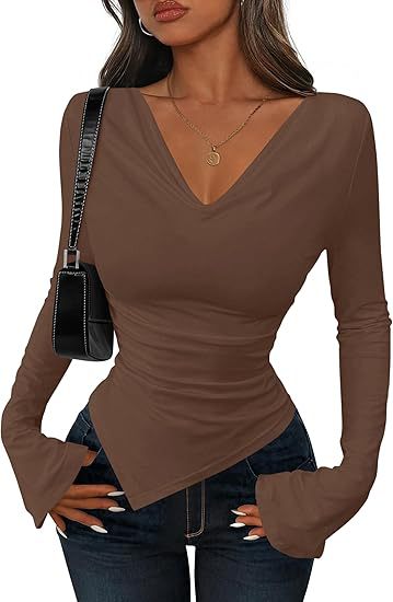 Blusa Asimétrica de Cuello Alto para Mujer - Diseño Sexy y Reductor - Image 9