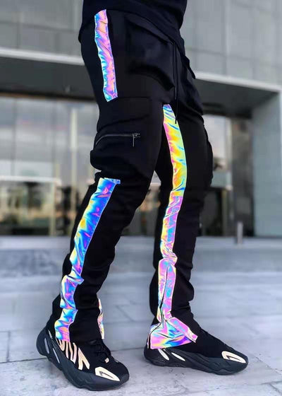 Pantalones Casuales para Hombre con Franjas Reflectantes en los Tobillos - Image 3