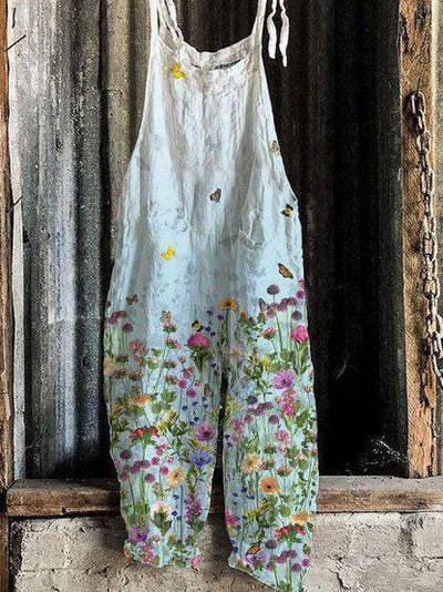 Jumpsuit Retro de Pierna Ancha para Mujer con Estampado Dulce - Image 21