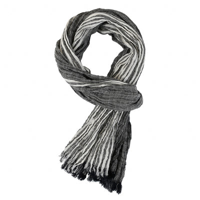 Bufanda Hombre Rayas Primavera Verano - Diseño Bicolor Versátil - Image 4