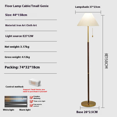 Lámpara de Pie Vintage con Pliegues - Iluminación Elegante de Diseño Retro - Image 8