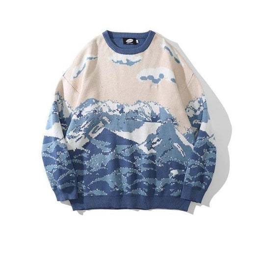 Suéter Retro Tie-Dye Montaña de Nieve - Cuello Redondo Oversize - Image 5
