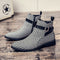 Botas de Cuero Estilo Británico Puntiagudas Altas Premium