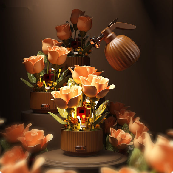 Bloques de Flores Preservadas con Movimiento - Regalo Perfecto para Enamorados
