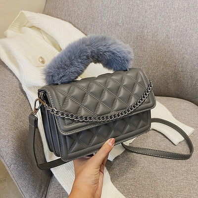 Bolso Cuadrado Retro Acolchado en Piel Sintética - Diseño Rombo - Image 3
