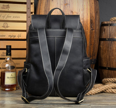 Mochila de Cuero Vintage Crazy Horse para Hombre - Estilo Retro Europeo - Image 10