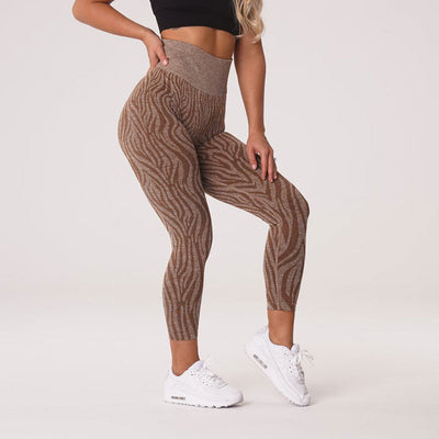 Pantalones de Yoga Estampado Cebra en Nylon para Deportes Outdoor - Image 21