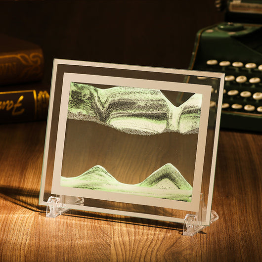 Adorno de Vidrio con Pintura de Paisaje Arenoso Fluido - Image 7