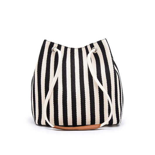 Bolsa de Lona a Bandolera con Rayas Minimalista - Image 8
