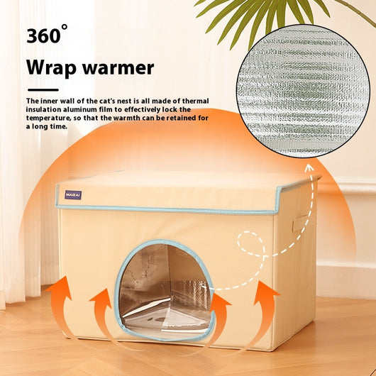Cama Térmica para Gatos con Calor Integrado - Cojín Lavable