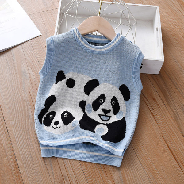 Chaleco Tejido de Algodón Puro para Niños - Colección Otoño e Invierno