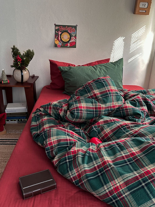 Juego de Cama Navideño Nordic 4 Piezas Algodón Teñido Lavado - Image 21