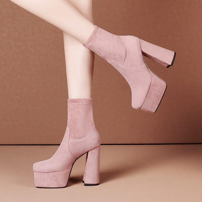 Botines de Plataforma con Punta Cuadrada para Mujer - Image 5
