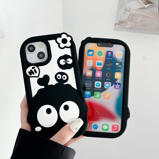 Funda de Teléfono de Silicona con Flores 3D en Relieve