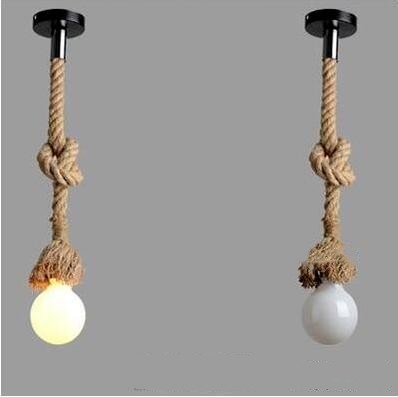 Lámpara de Techo Cuerda Cáñamo Estilo Industrial Vintage - Image 5