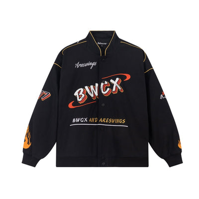 Chaqueta de Motociclista Bordada Unisex - Estilo American Street para Primavera y Verano - Image 6