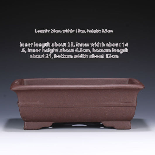 Maceta Rectangular de Cerámica Yixing Purple Sand - Image 12