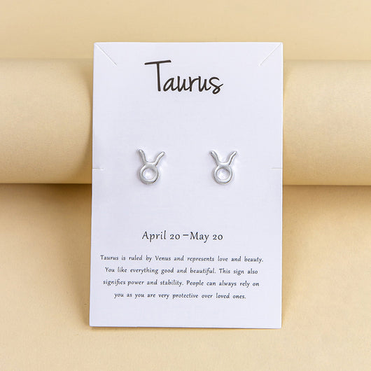Aretes de los Doce Signos del Zodiaco en Oro y Plata - Image 21