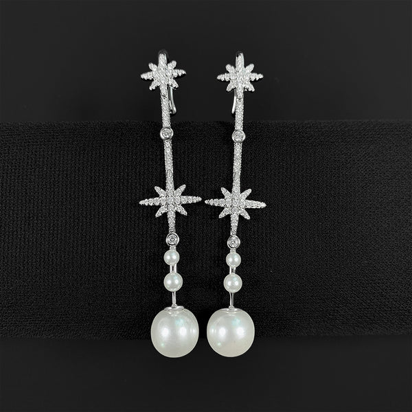Aretes de Estrella con Seis Montura - Diseño Clásico