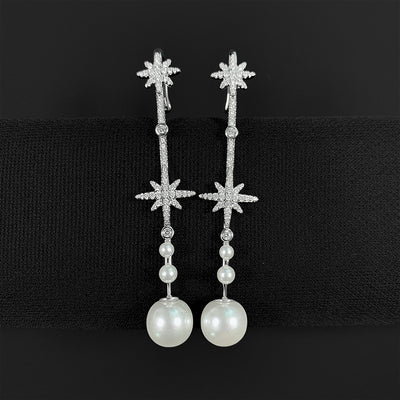 Aretes de Estrella con Seis Montura - Diseño Clásico