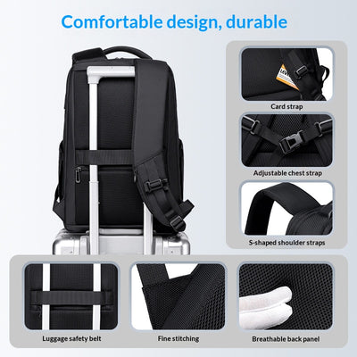 Mochila Casual Minimalista para Hombre - Ideal para Trabajo y Viajes - Image 5