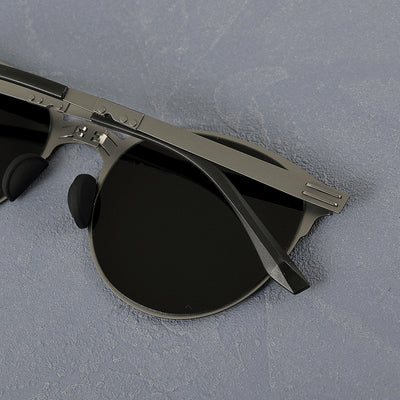 Gafas de Sol Vintage Plegables para Hombre en Acero Inoxidable - Image 22