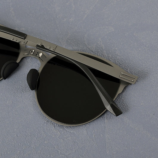 Gafas de Sol Vintage Plegables para Hombre en Acero Inoxidable - Image 22