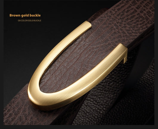 Cinturón de Cuero para Hombre con Hebilla Elegante - Estilo Ejecutivo - Image 9