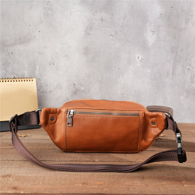 Bolsa Cruzada Deportiva de Cuero Genuino con Gran Capacidad - Image 2