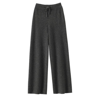 Pantalones de Lana Cintura Alta Relajados de Corte Recto - Image 5