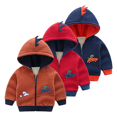 Chaqueta Acolchada de Terciopelo para Niños - Diseño Elegante y Simple - Image 2