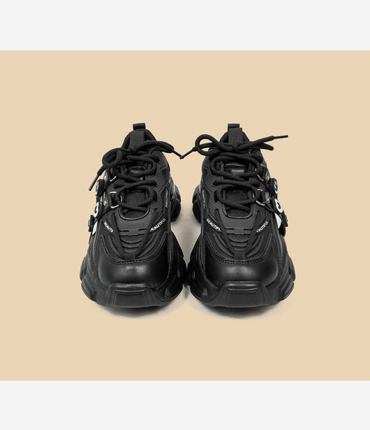 Zapatos Deportivos Plataforma para Mujer - Estilo Dad Shoes Negro - Image 10