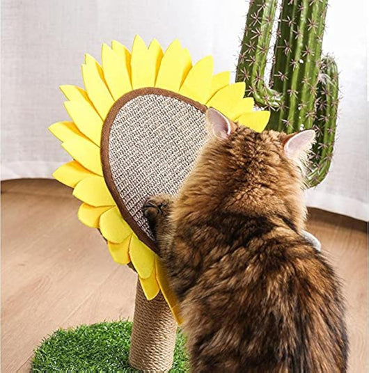 Rascador para Gatos con Poste de Sisal y Diseño Floral Girasol - Image 11