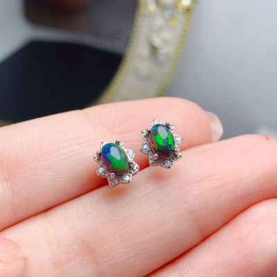 Aretes de Plata 925 con Piedras de Colores Naturales - Image 3