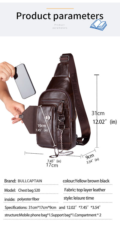 Bolsa Mensajero de Cuero Genuino para Hombre - Estilo Profesional - Image 9